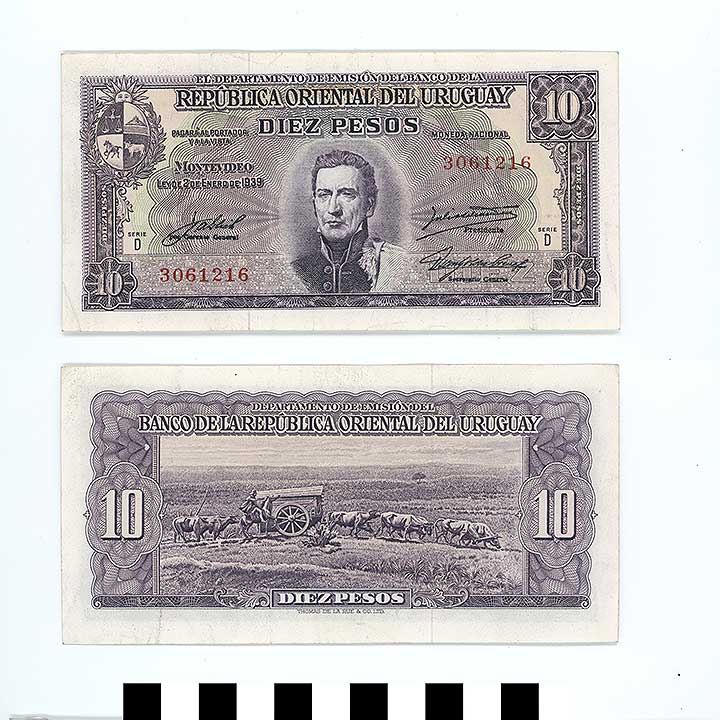 Thumbnail of Bank Note: Uruguay, 10 Pesos (1992.23.2267)