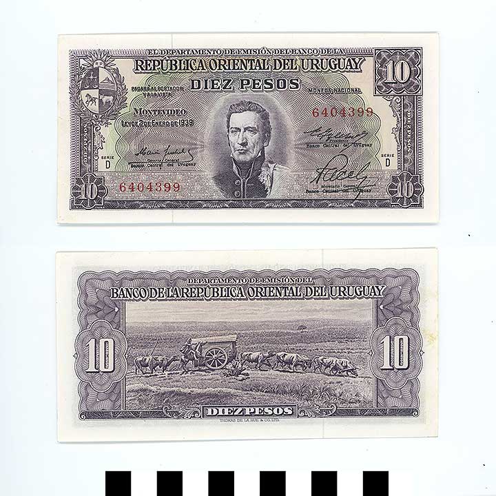 Thumbnail of Bank Note: Uruguay, 10 Pesos (1992.23.2268)