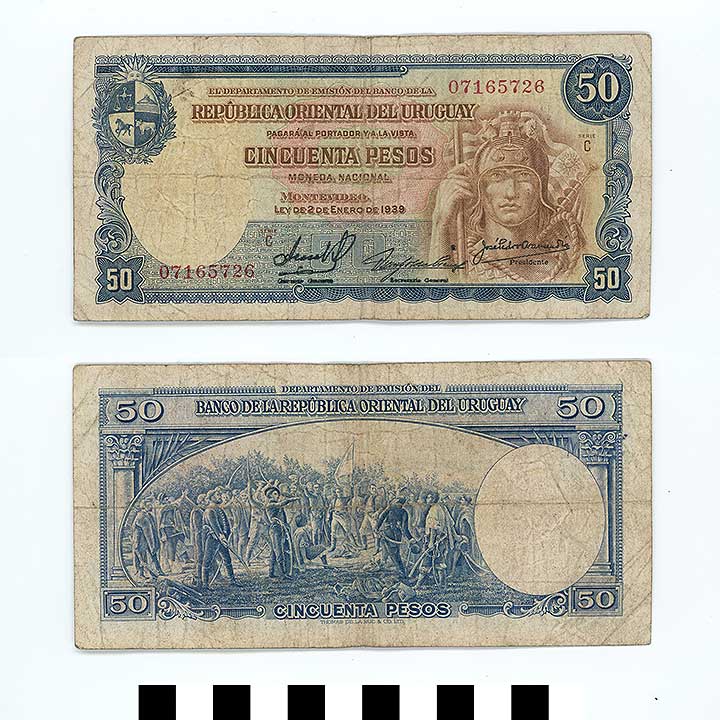 Thumbnail of Bank Note: Uruguay, 50 Pesos (1992.23.2269)