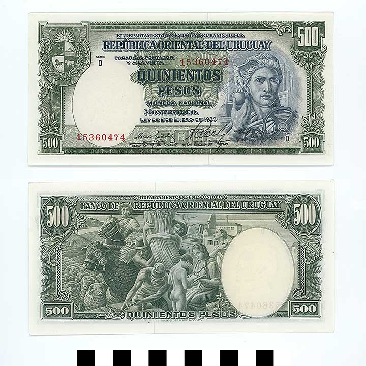 Thumbnail of Bank Note: Uruguay, 500 Pesos (1992.23.2270)