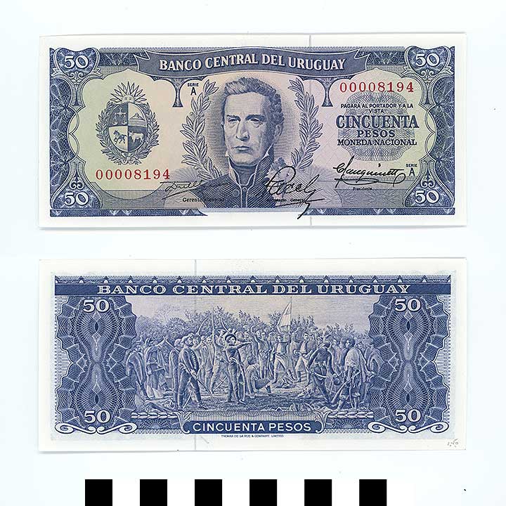 Thumbnail of Bank Note: Uruguay, 50 Pesos (1992.23.2272)