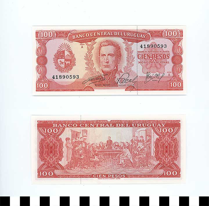 Thumbnail of Bank Note: Uruguay, 100 Pesos (1992.23.2273)