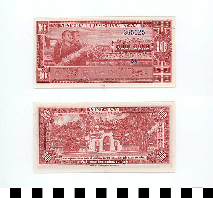 Thumbnail of Bank Note: South Vietnam, 10 Dong (1992.23.2312)