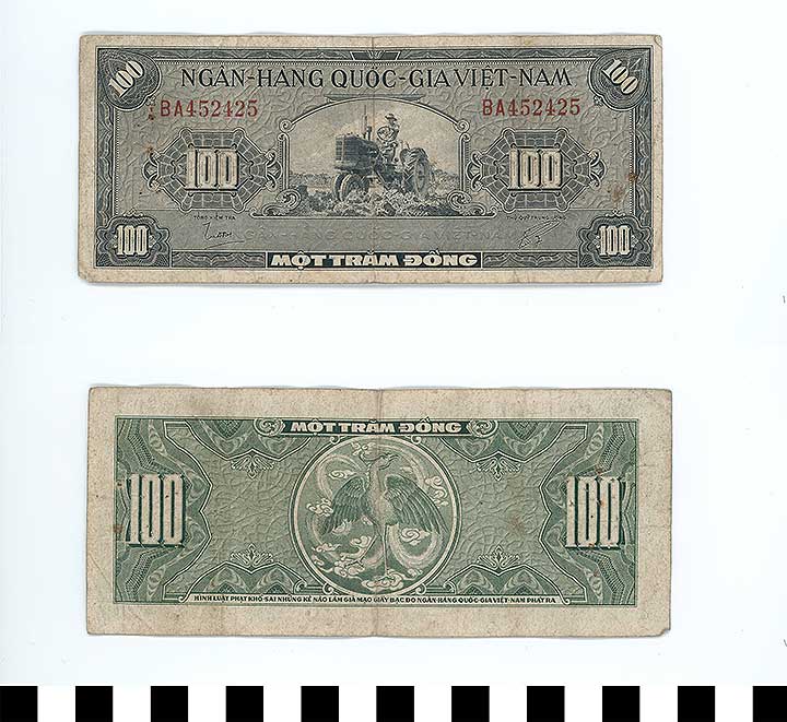 Thumbnail of Bank Note: South Vietnam, 100 Dong (1992.23.2314)