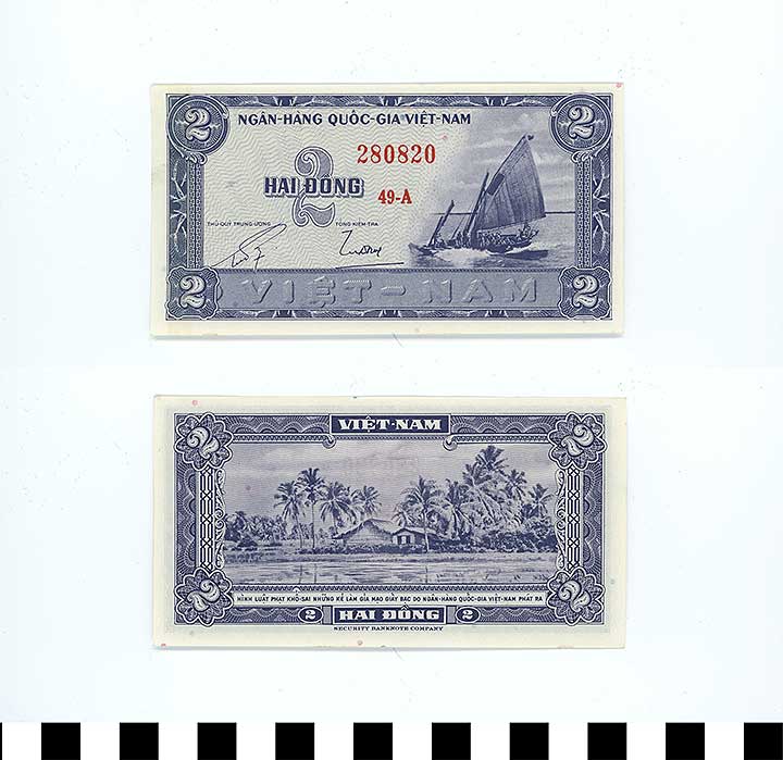 Thumbnail of Bank Note: South Vietnam, 2 Dong (1992.23.2317)