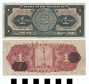 Thumbnail of Bank Note: Mexico, 1 Peso (1993.18.0140)