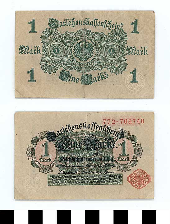 Thumbnail of Bank Note: Germany, 1 Mark (1998.03.0752)