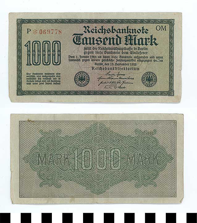 Thumbnail of Bank Note: Germany, 1,000 Marks (1998.03.0756)