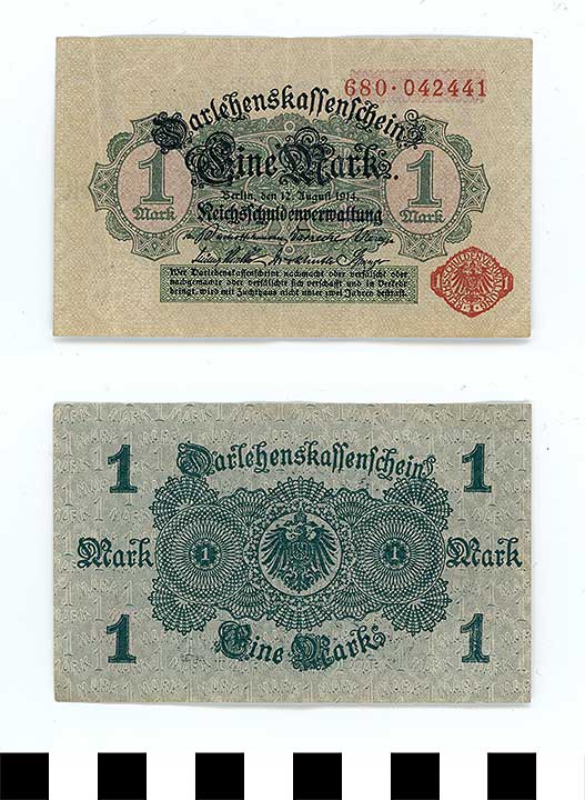 Thumbnail of Bank Note: Germany, 1 Mark (1998.03.0758)