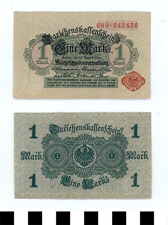 Thumbnail of Bank Note: Germany, 1 Mark (1998.03.0759)