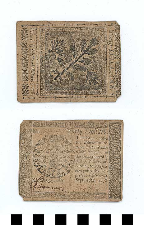 Thumbnail of Bank Note: United States Continental Currency, 40 Dollars  (1998.19.4949)