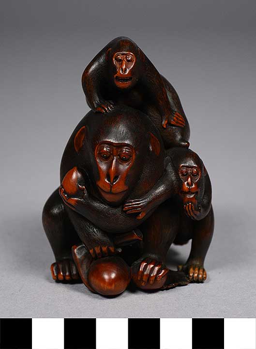 Thumbnail of Okimono: Entwined Sambiki Saru (Wise Monkeys) ()