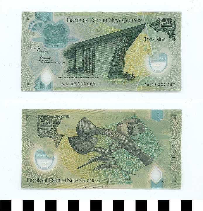 Thumbnail of Bank Note: Papua New Guinea, 2 Kina (2008.18.0003)