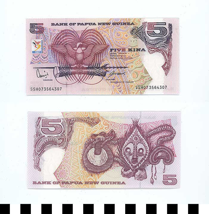 Thumbnail of Bank Note: Papua New Guinea, 5 Kina (2008.18.0006)