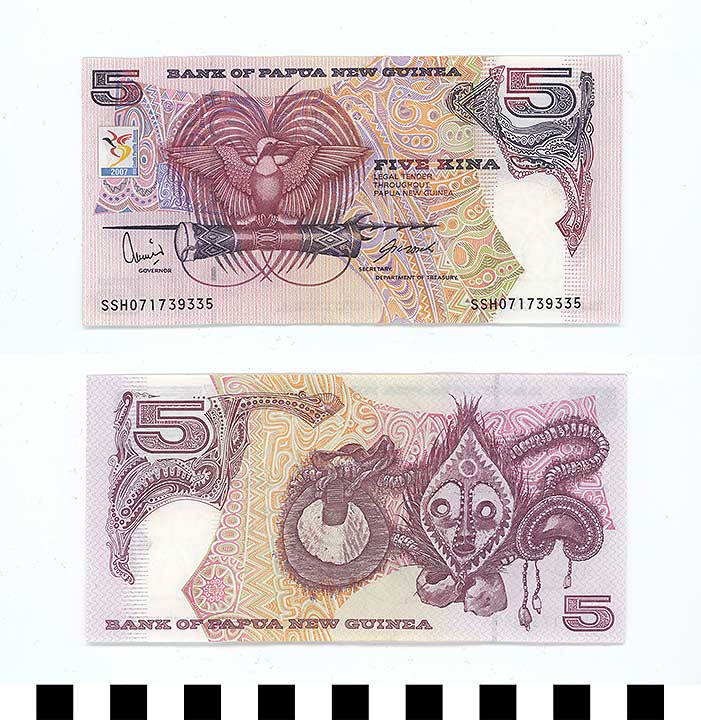 Bank Note: Papua New Guinea, 5 Kina, Search the Collection
