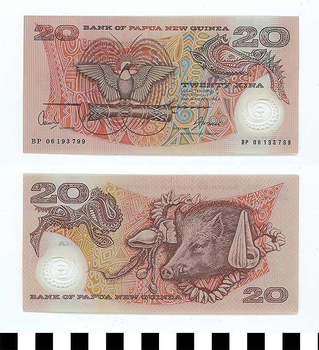 Thumbnail of Bank Note: Papua New Guinea, 20 Kina (2008.18.0008)