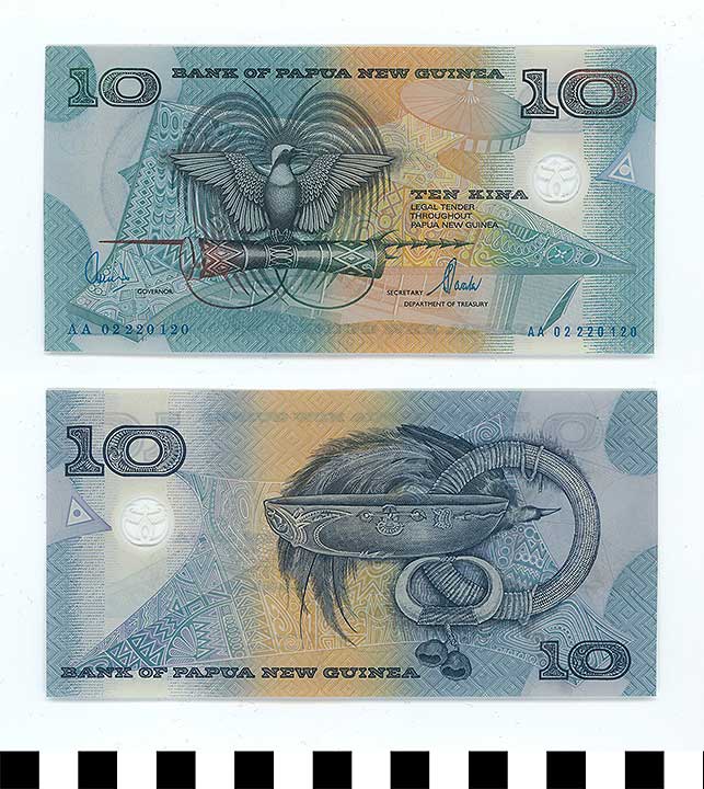 Thumbnail of Bank Note: Papua New Guinea, 10 Kina (2008.18.0009)