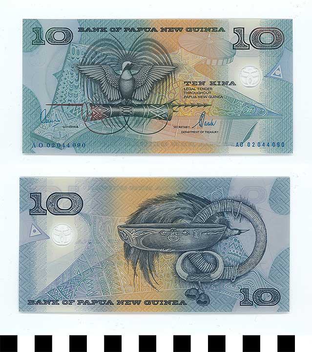 Thumbnail of Bank Note: Papua New Guinea, 10 Kina (2008.18.0010)