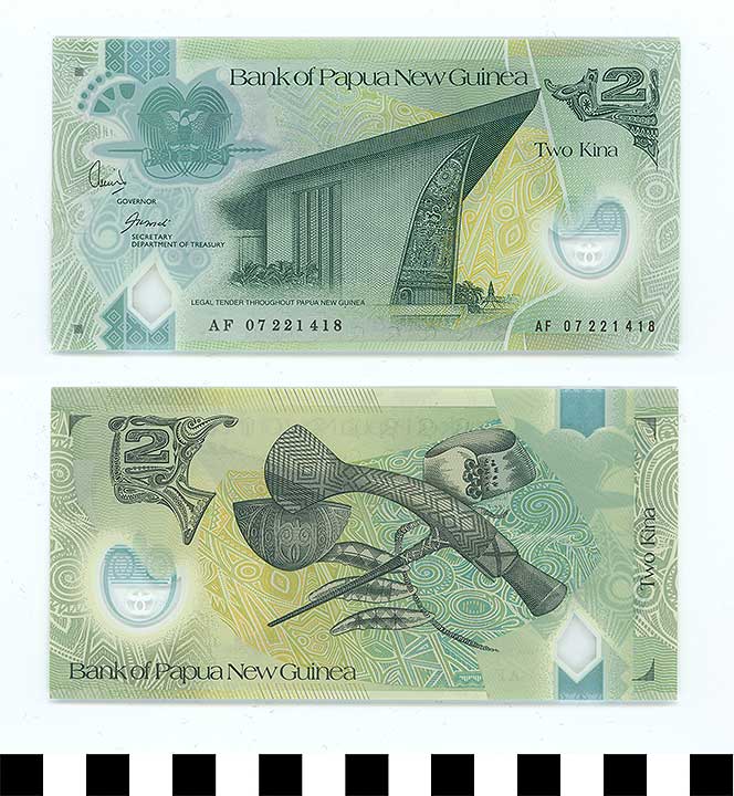 Thumbnail of Bank Note: New Guinea, 2 Kina (2008.18.0013)