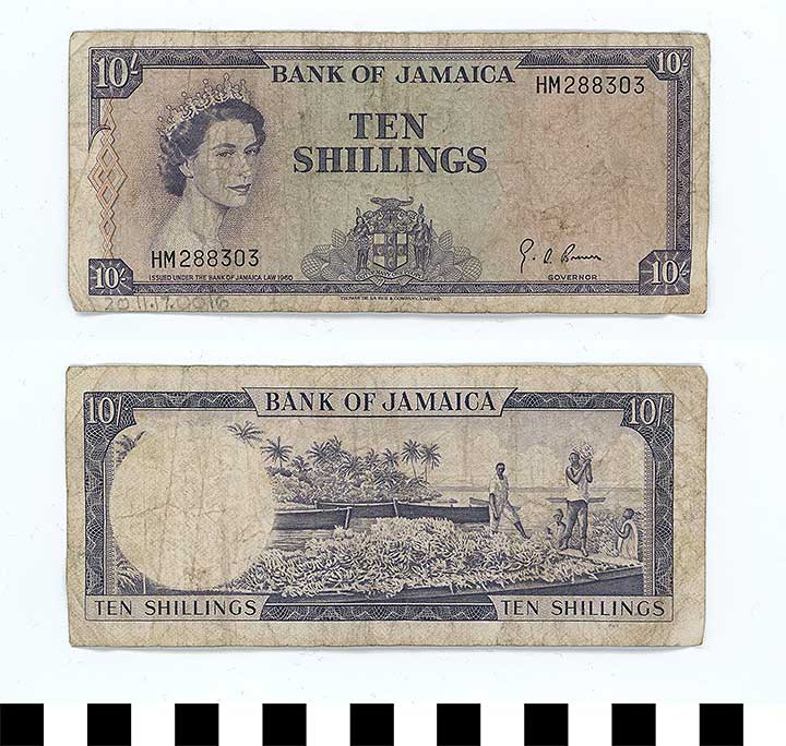 Thumbnail of Bank Note: Jamaica, 10 Shillings (2011.17.0016)