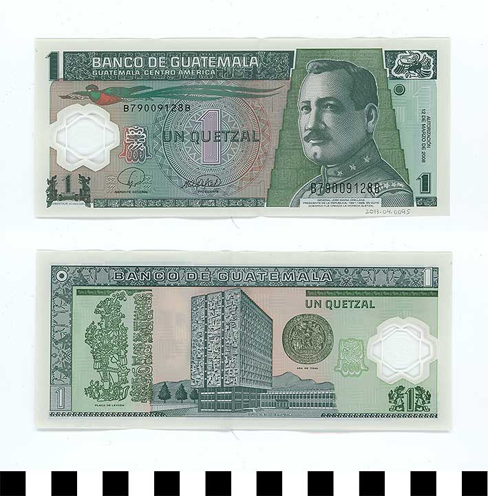 Thumbnail of Bank Note: Guatemala, 1 quetzal (2013.04.0095)