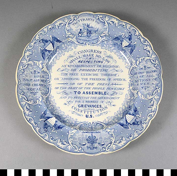 Thumbnail of Commemorative Plate: Abolition or Constitution of U.S. (2017.06.0045)