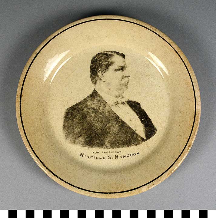 Thumbnail of Commemorative Plate: Hancock for President (2017.06.0094)