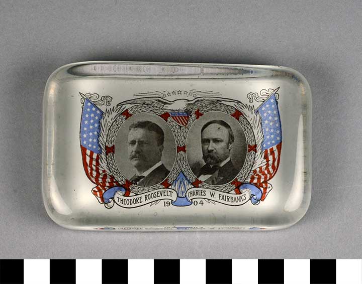 Thumbnail of Paperweight: Roosevelt and Fairbanks (2017.06.0170)