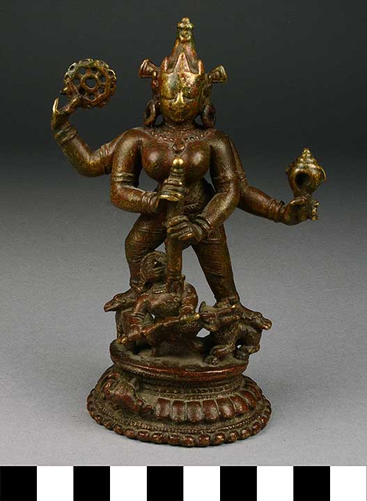 Thumbnail of Figurine: Maharashtra Mardini, Durga Killing the Buffalo Demon (2018.05.0011)