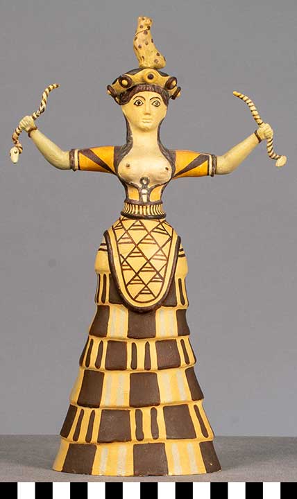 Thumbnail of Plaster Cast of Snake Goddess Votive Figurine (1924.01.0003)