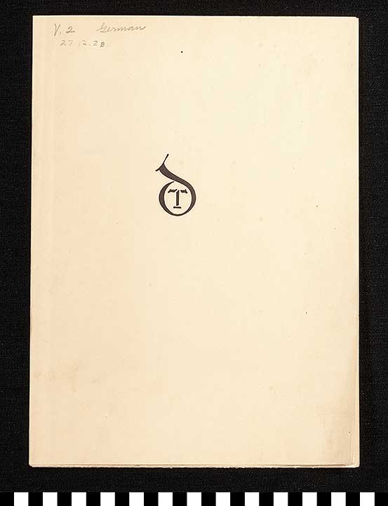 Thumbnail of Folio: Denkmäler des Theatres/II. Mappe (Volume 2), Title Page (1927.12.0002B)