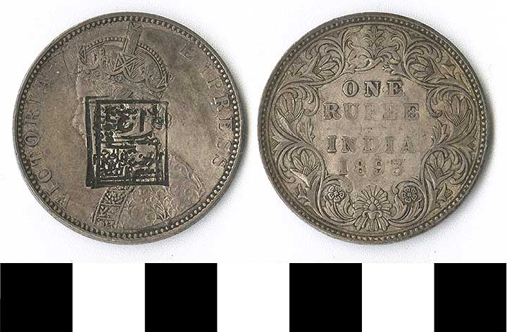 Thumbnail of Coin: India, 1 Rupee Overstrike (1971.15.2056)