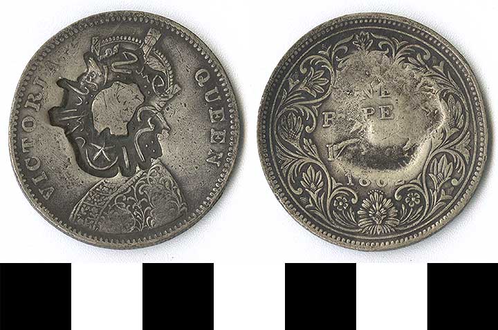 Thumbnail of Coin: India, 1 Rupee Overstrike (1971.15.2057)