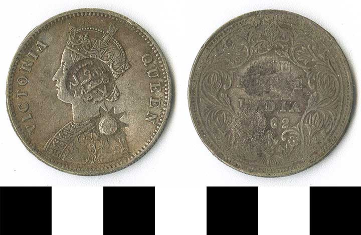 Thumbnail of Coin: India, 1 Rupee Overstrike (1971.15.2058)