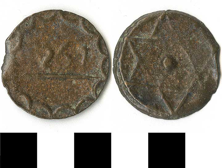 Thumbnail of coin minor:  AE Morocco Scalloped Edge 1867 (1971.15.2386)