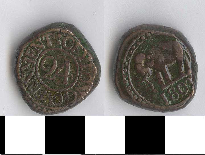 Thumbnail of Coin: Sri Lanka, 1/24 RD (1971.15.2651)
