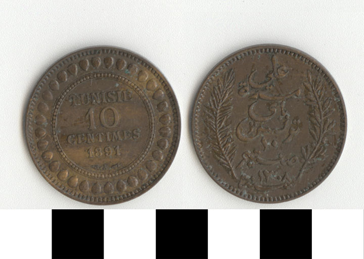 Thumbnail of Coin: Tunisia, 10 Centimes (1971.15.2810)