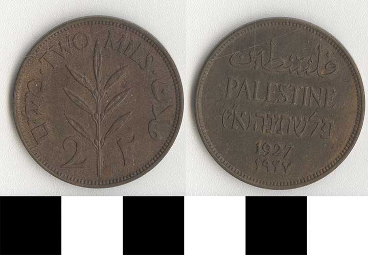 Thumbnail of Coin: Palestine, 2 Mils (1971.15.3104)