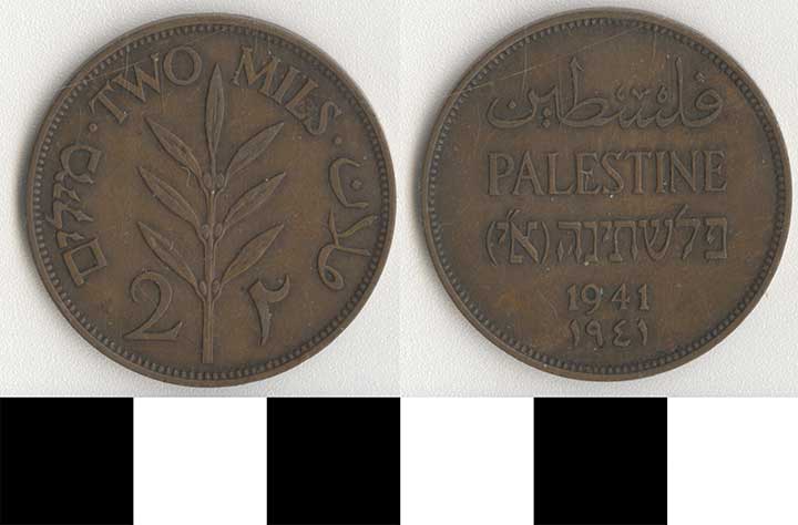 Thumbnail of Coin: Palestine, 2 Mils (1971.15.3105)