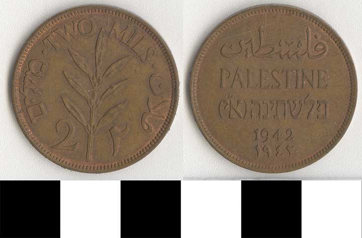 Thumbnail of Coin: Palestine, 2 Mils (1971.15.3106)