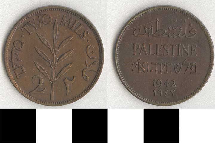 Thumbnail of Coin: Palestine, 2 Mils (1971.15.3107)