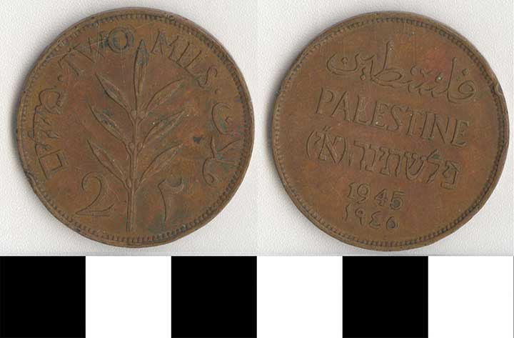 Thumbnail of Coin: Palestine, 2 Mils (1971.15.3108)