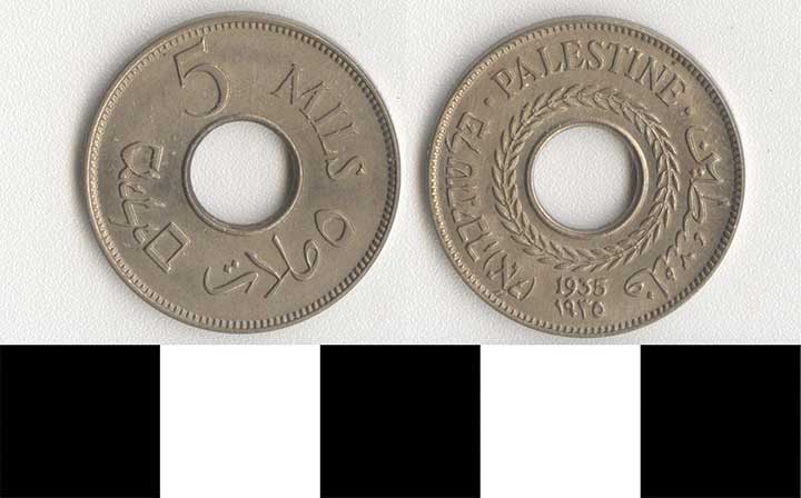 Thumbnail of Coin: Palestine, 5 Mils (1971.15.3112)
