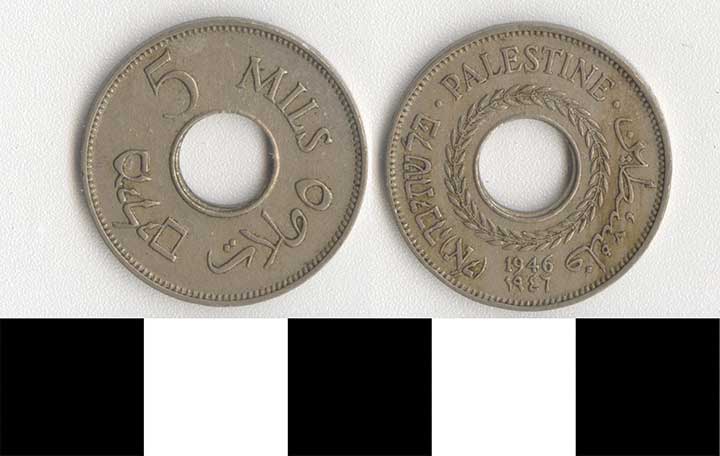 Thumbnail of Coin: Palestine, 5 Mils (1971.15.3117)