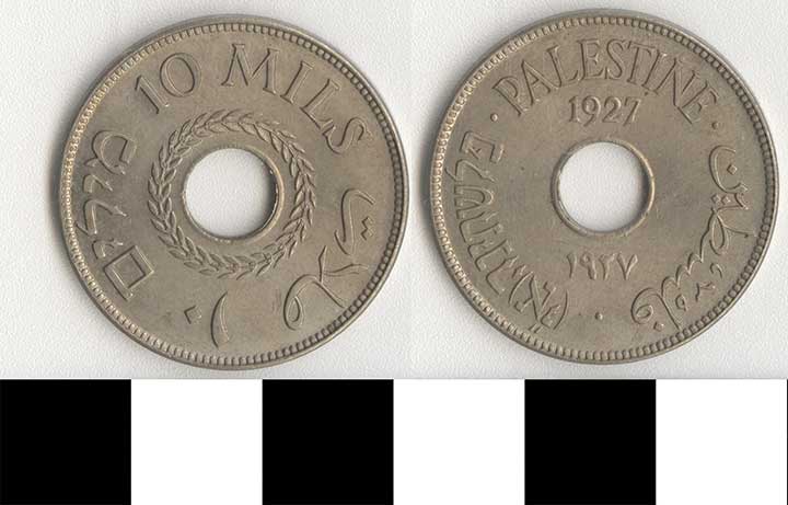 Thumbnail of Coin: Palestine, 10 Mils (1971.15.3118)