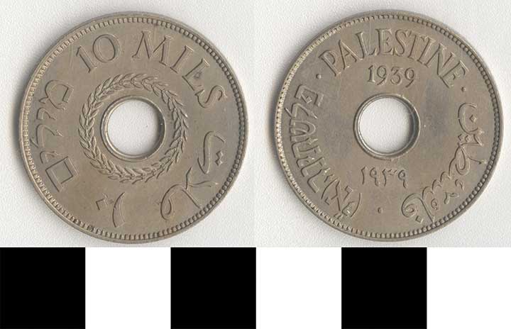 Thumbnail of Coin: Palestine, 10 Mils (1971.15.3123)