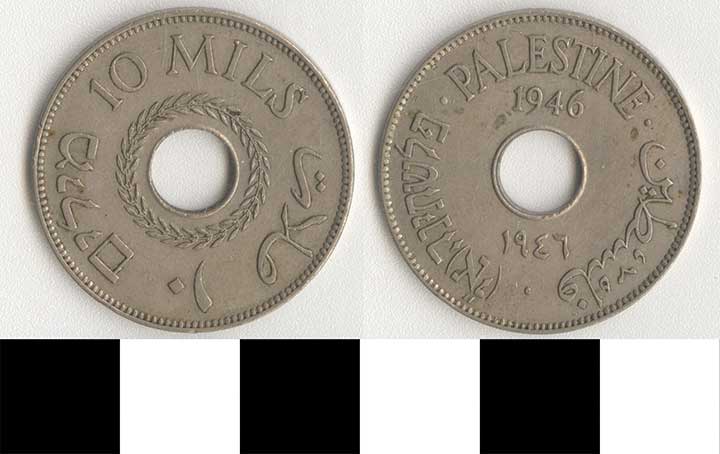 Thumbnail of Coin: Palestine, 10 Mils (1971.15.3129)