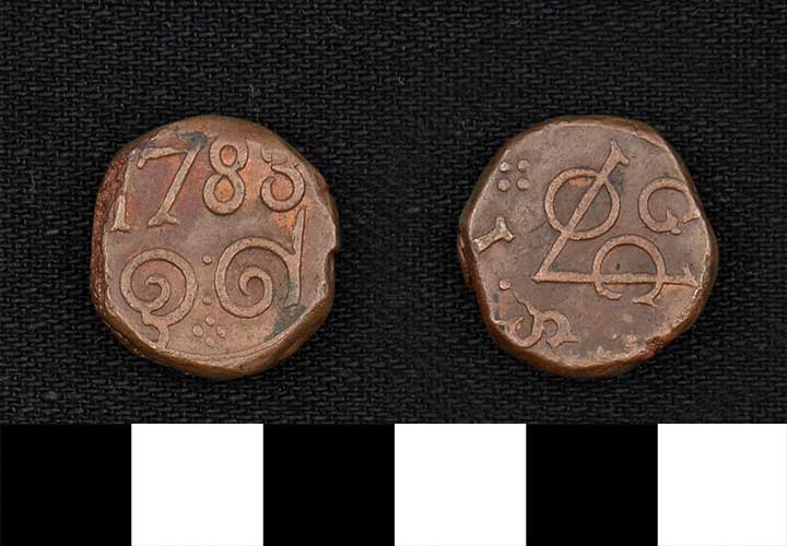 Thumbnail of Coin: Dutch East India Company in Ceylon, 1 Stuyver (1971.15.3594)