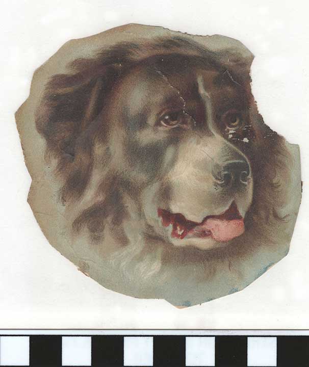 Thumbnail of Greeting Card Cut-Out of a Dog (1972.21.0257)