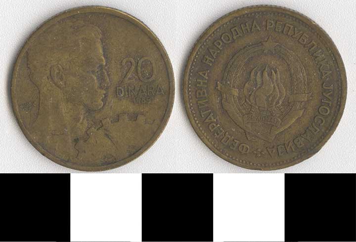 Thumbnail of Coin: Yugoslavia, 20 Dinara (1998.03.0004)